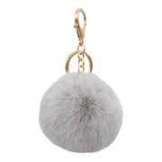 Cute Faux Fur Fluffy Fuzzy Pom Pom Keychain